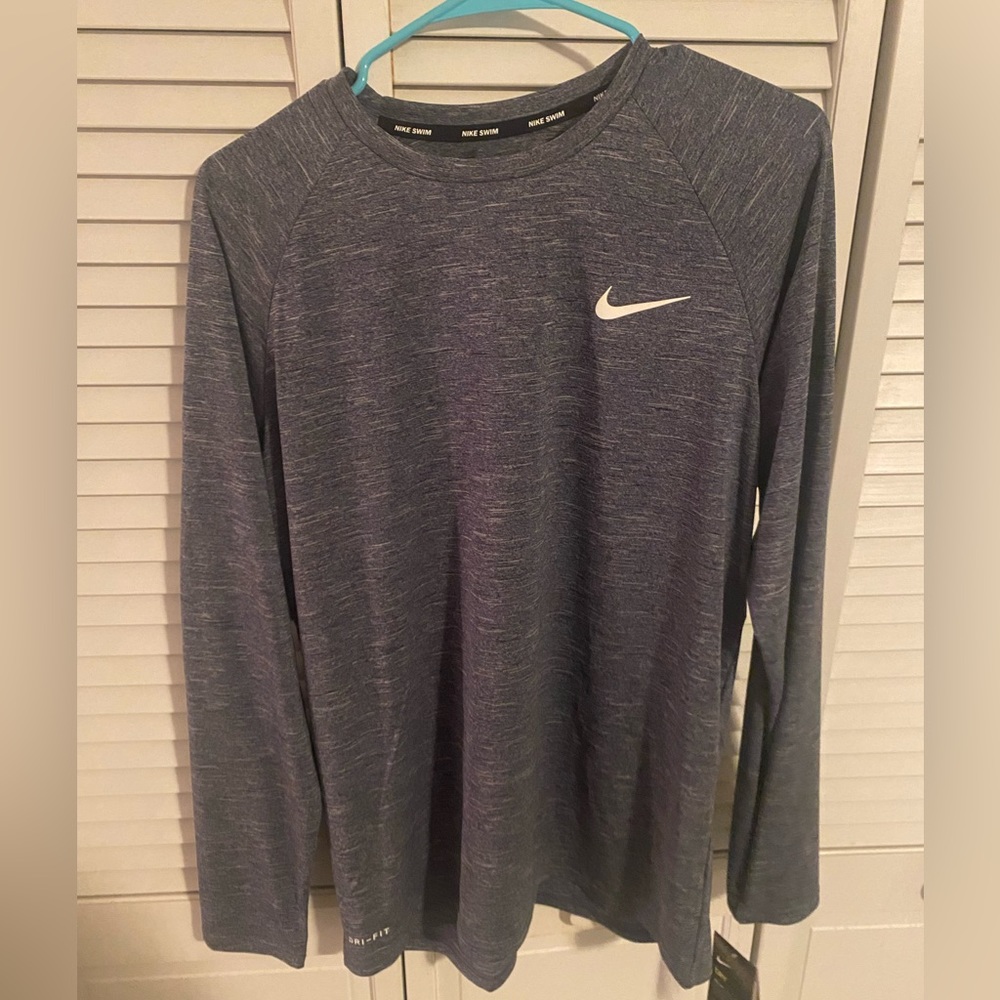 Men’s Grey Dry Fit Long Sleeve Shirt
